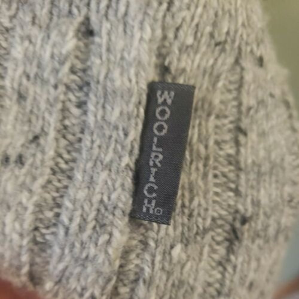 Vintage Woolrich Shawl Collar Sweater – Medium – Gray/Cream Wool Blend - Picture 8 of 8